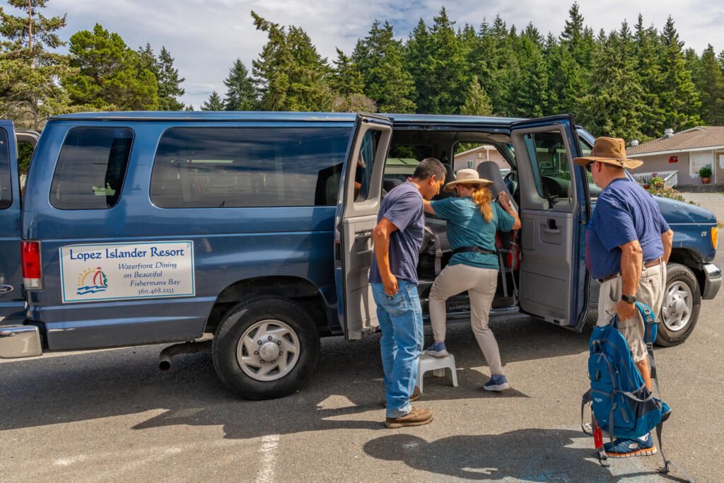 Lopez Islander Resort offers hotel shuttle service on Lopez Island.